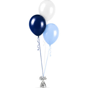 Ballonnentros met 3 heliumballonnen en gewichtje