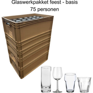Glaswerkpakket feest - 75 personen (basis)