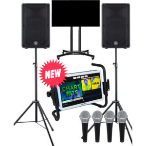 M Rental Karaoke Hub incl. professionele geluidsinstallatie, 4 microfoons en budget 55 inch display