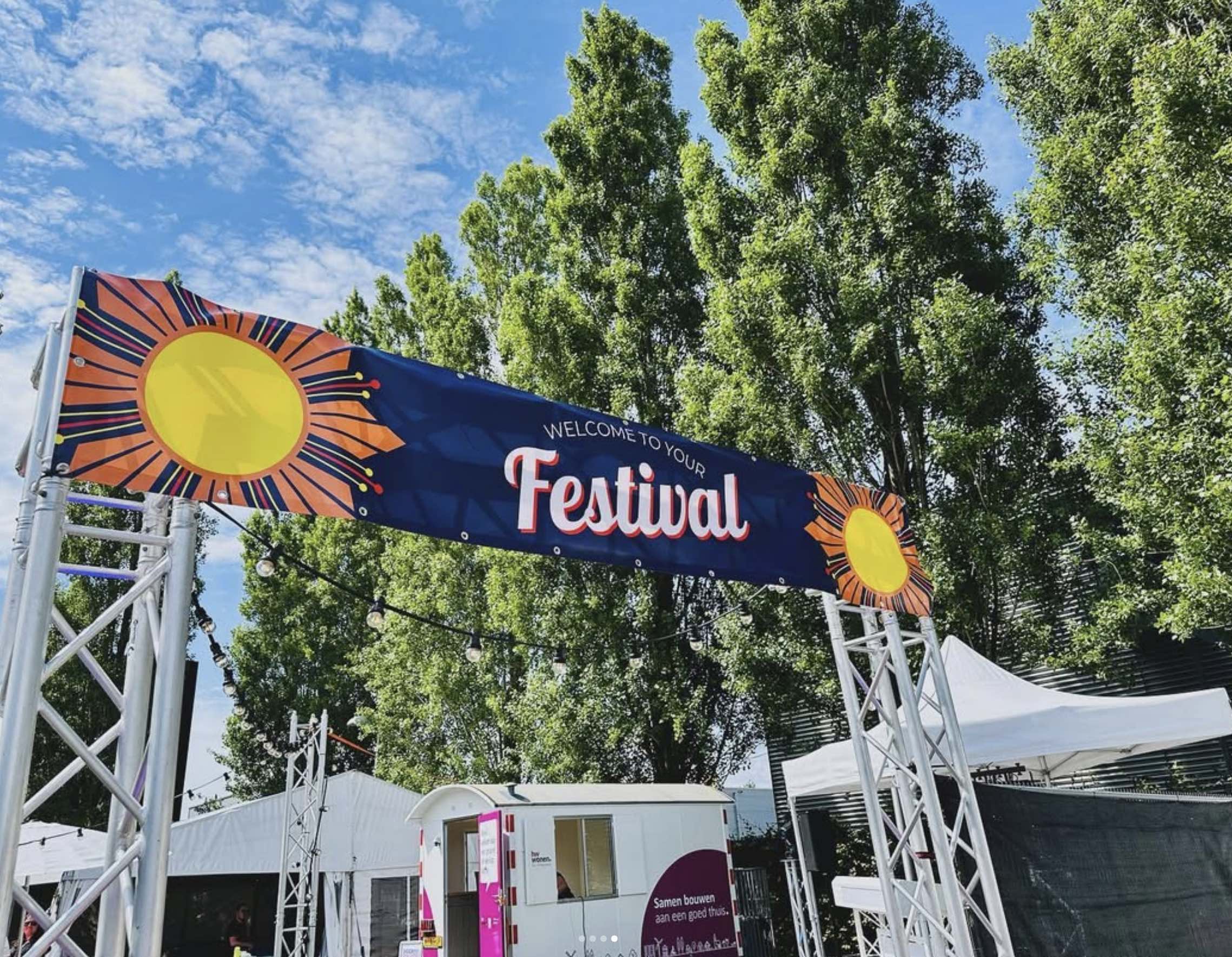 Festival banner 300 x 50cm - Afbeelding 2