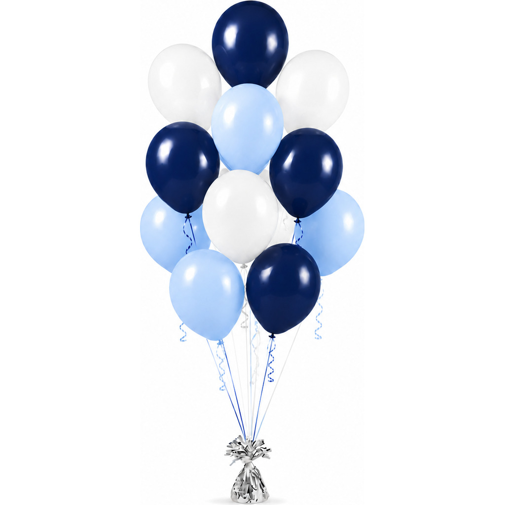 Ballonnentros met 10 heliumballonnen en gewichtje