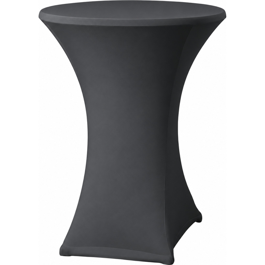 Statafel Ø80cm incl. stretch rok antraciet